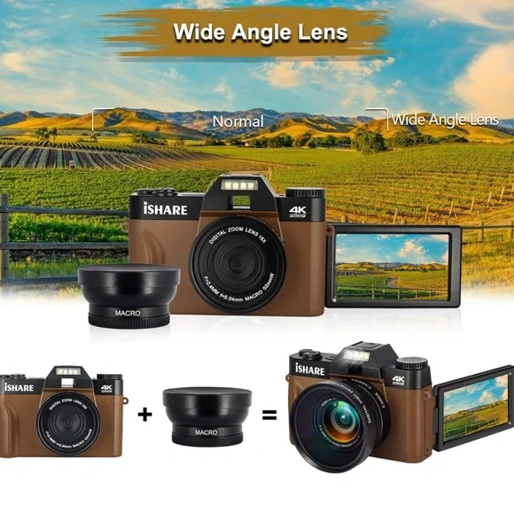 iShare 4K digital camera | 48mp fHD video | WiFi | 3” inch screen - Picture 7 of 9